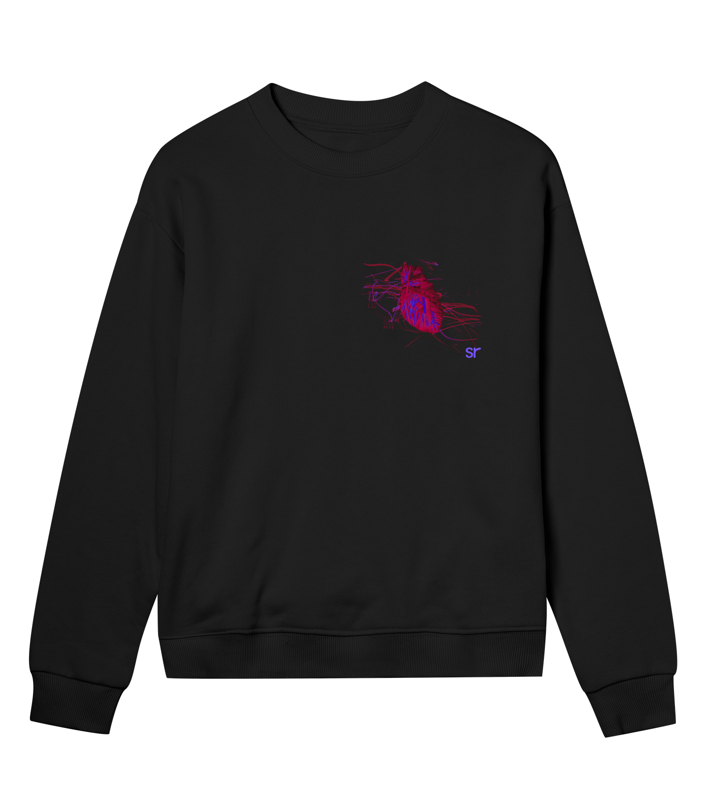 elastic heart sweatshirt