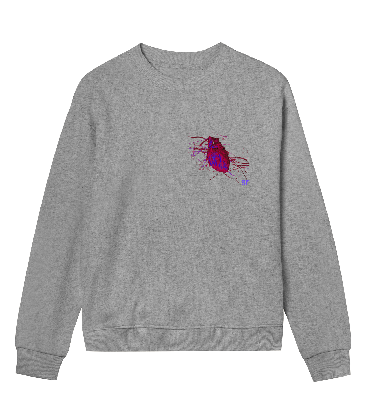 elastic heart sweatshirt