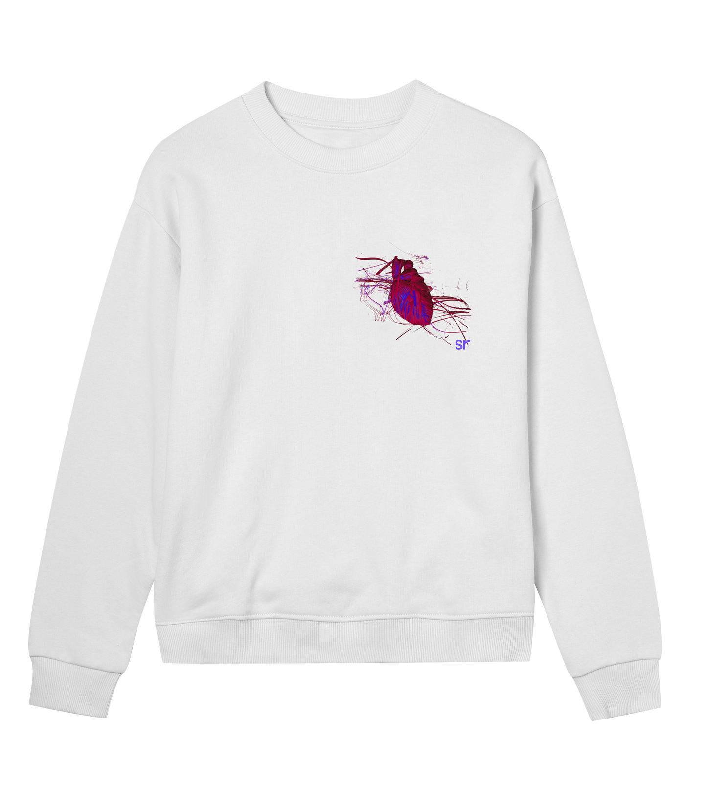 elastic heart sweatshirt