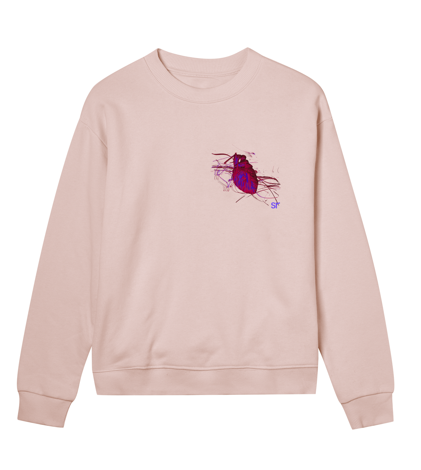 elastic heart sweatshirt